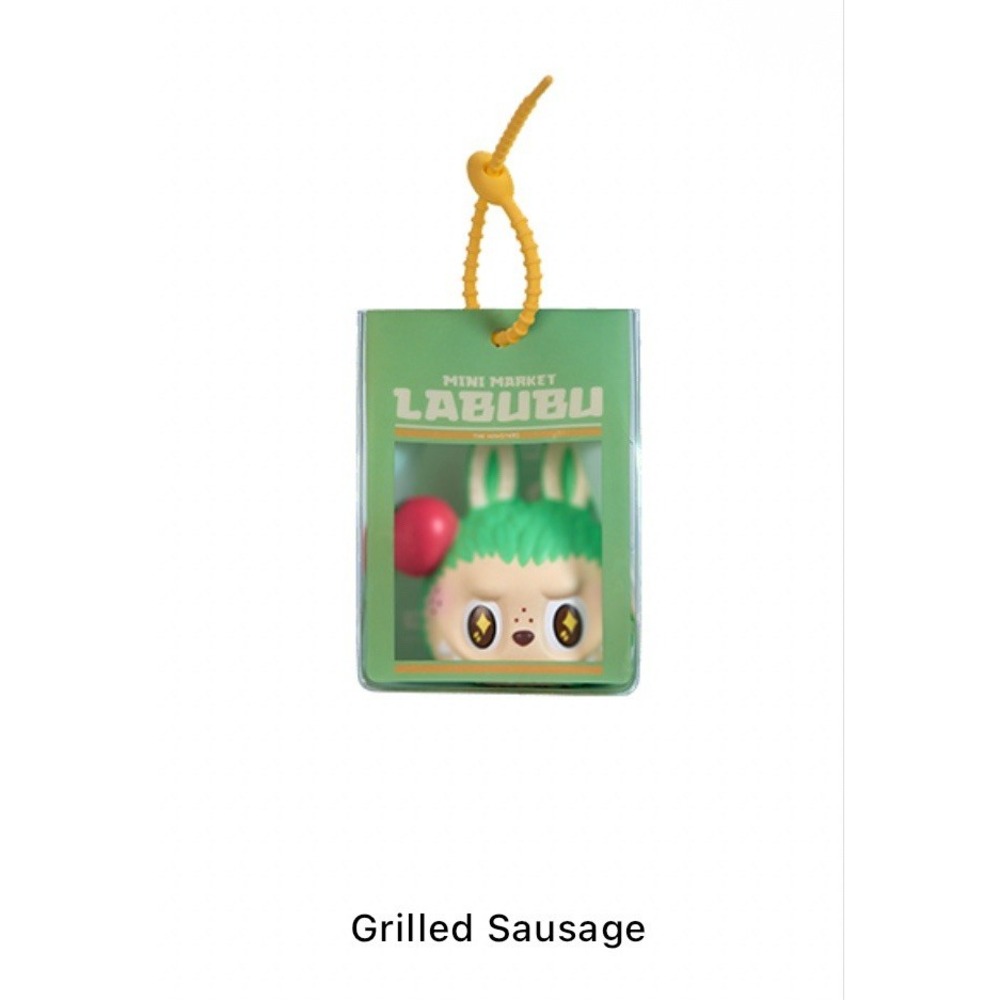 POP MART AUTHENTIC LABUBU THE MONSTERS Wacky Mart Pinch Pend- GRILLED‎ SAUSAGE
